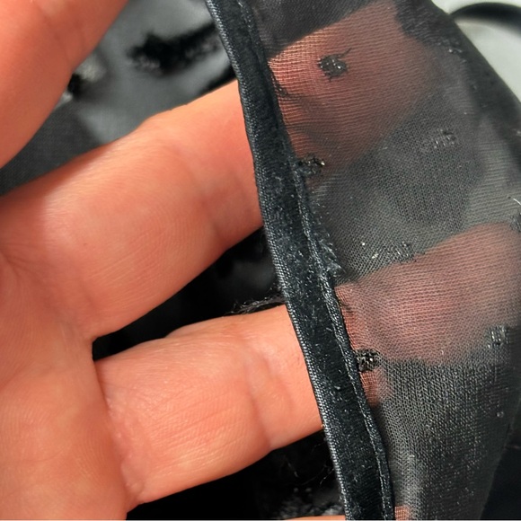 Fantasies by Morgan Taylor Sexy Nightgown lace velvet size S - Picture 15 of 16